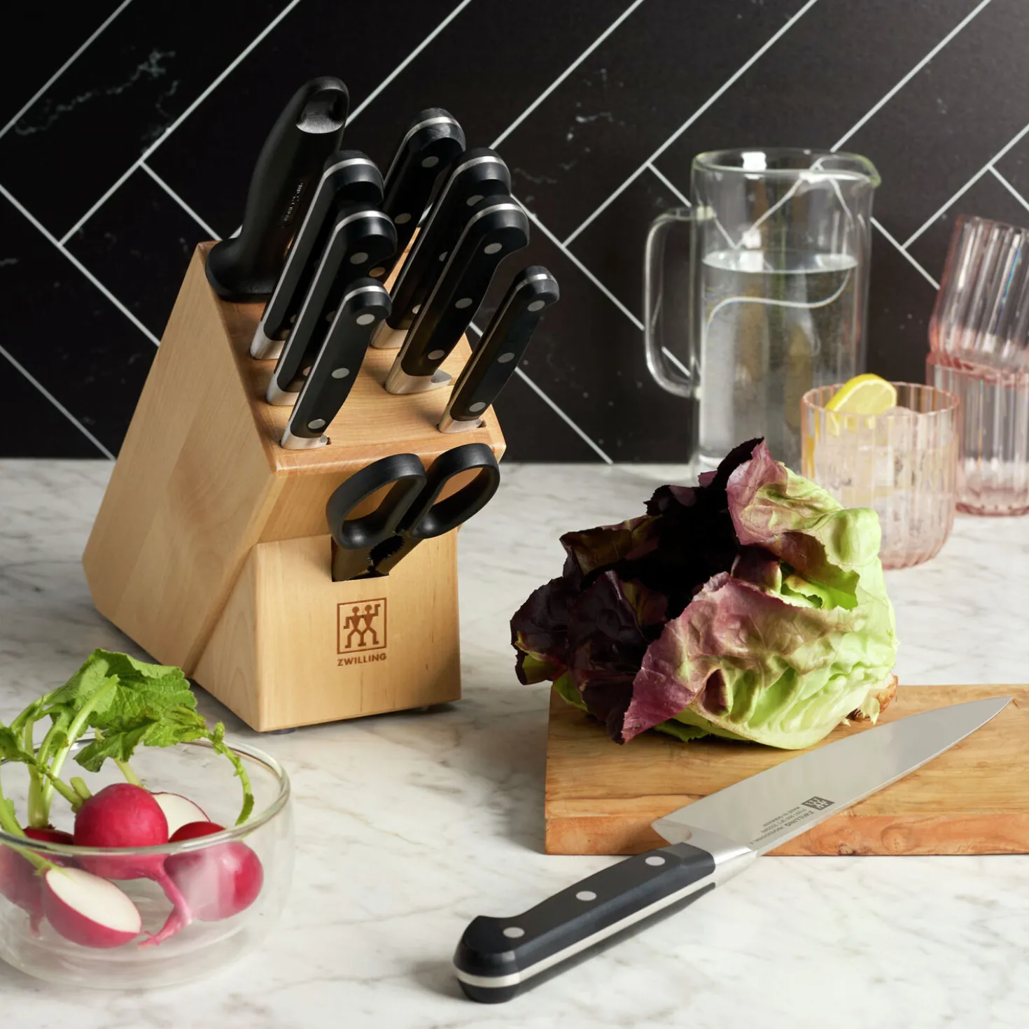 10-pc, Knife block set, natural