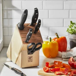 7-pc, Knife block set, natural