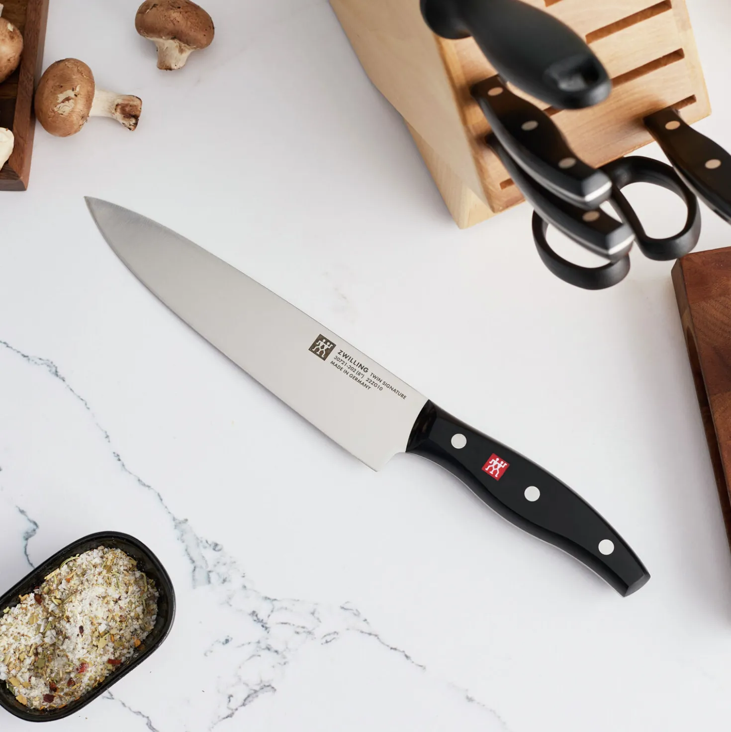 7-pc, Knife block set, natural