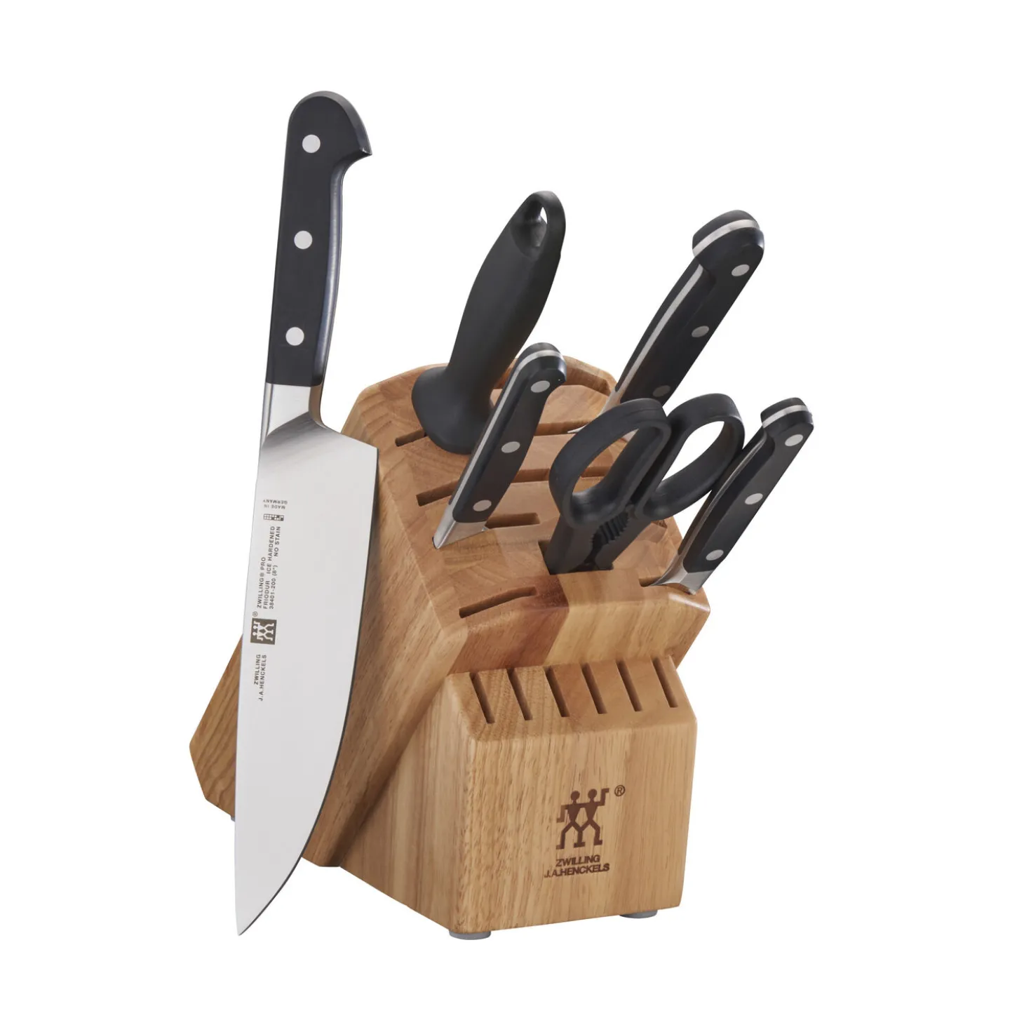 7-pc, Knife block set, natural