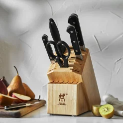 7-pc, Knife block set, natural