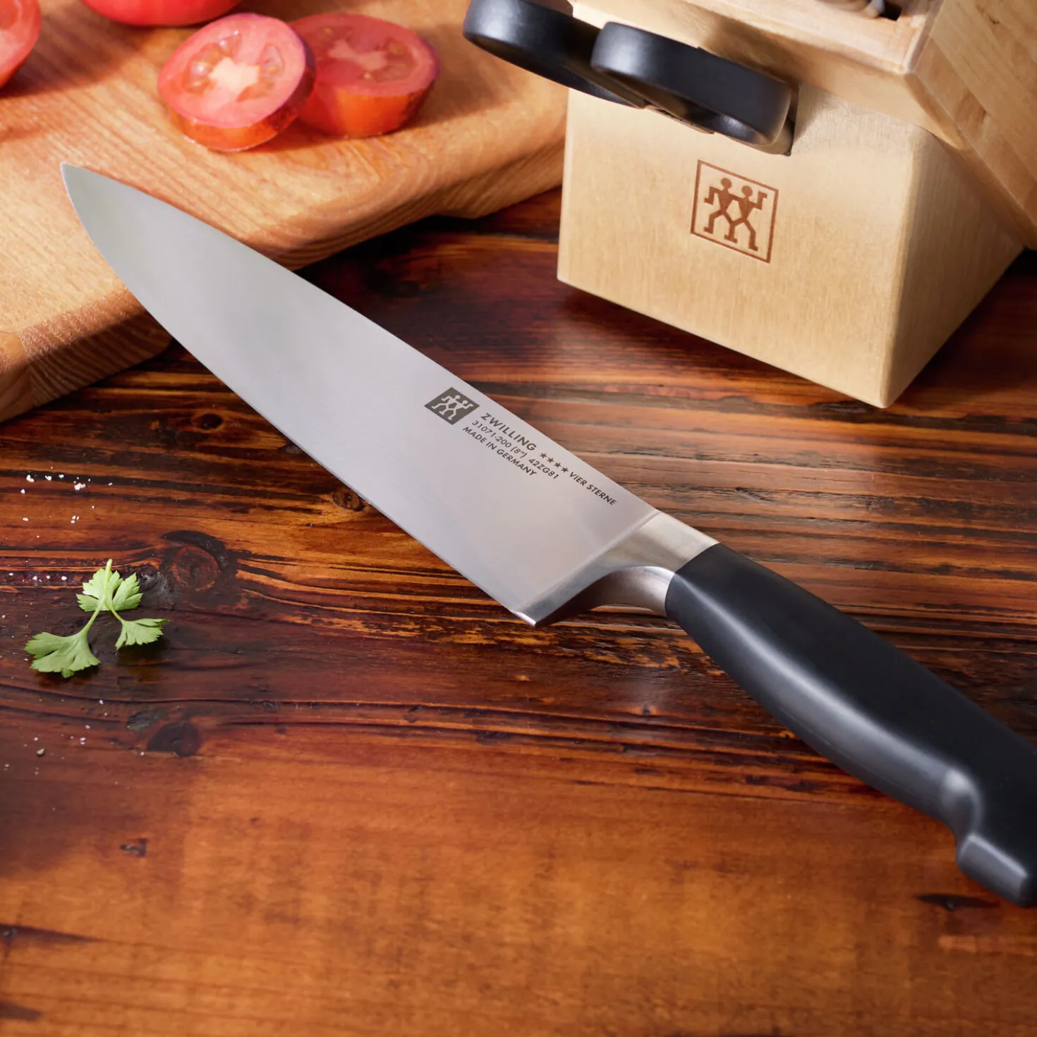 7-pc, Knife block set, natural