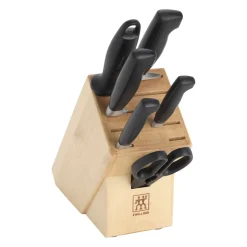 7-pc, Knife block set, natural