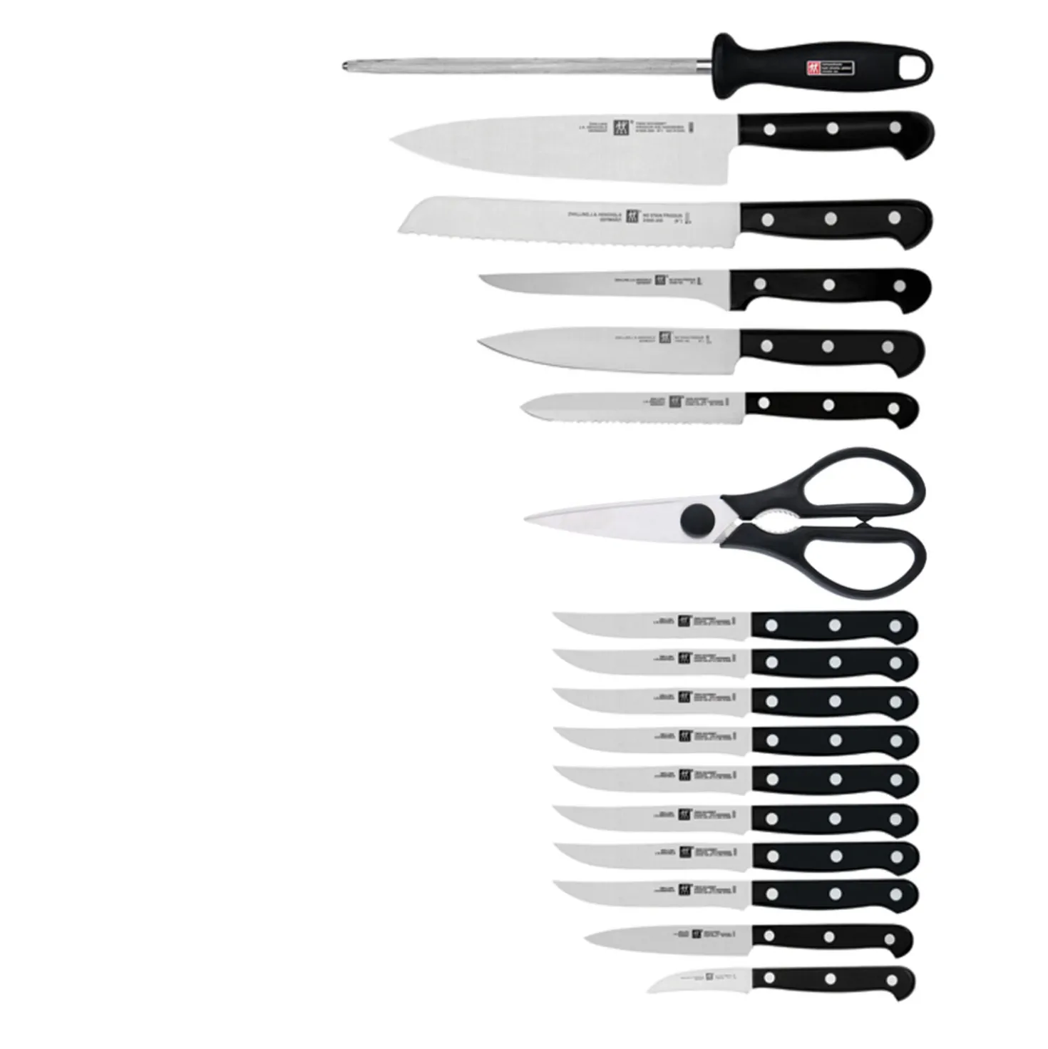 18-pc, Knife block set, natural
