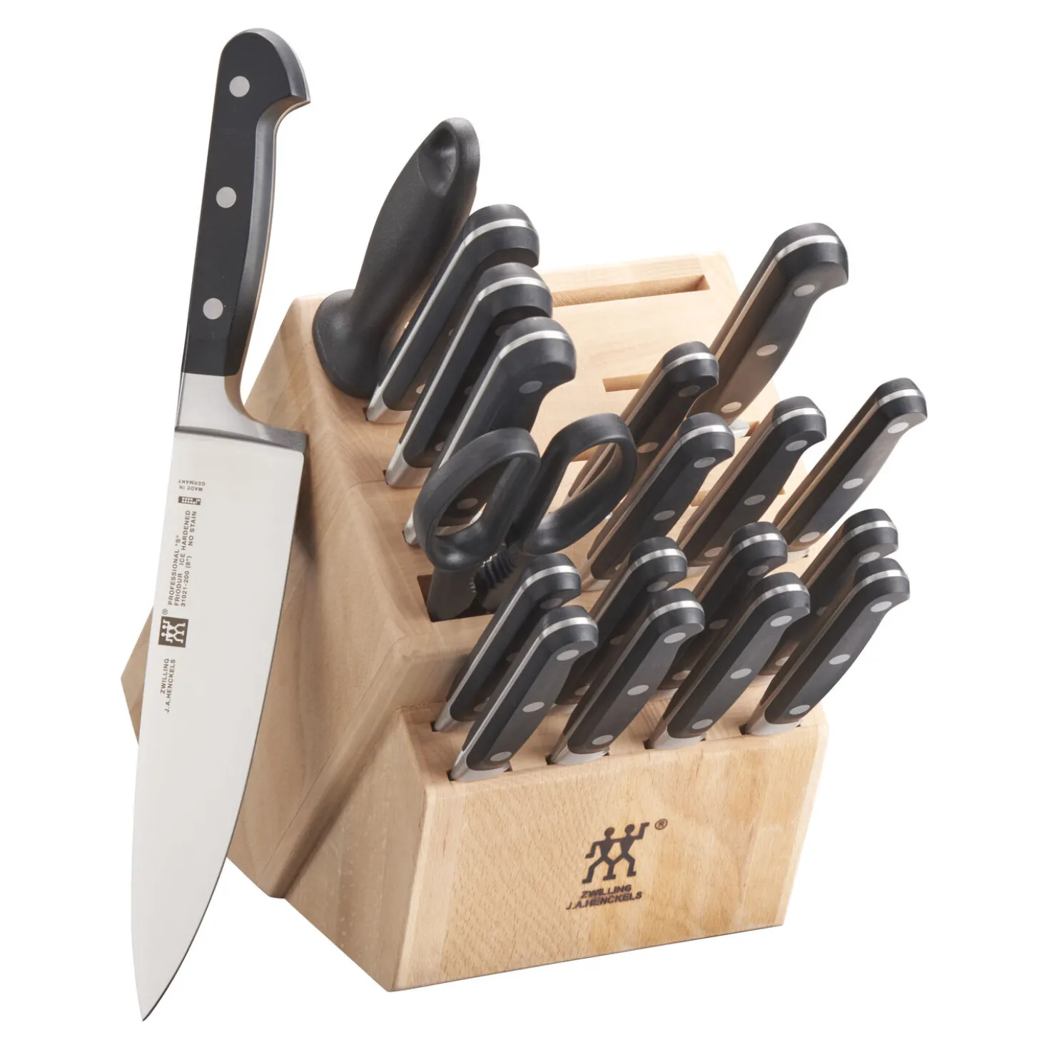 20-pc, Knife block set, natural