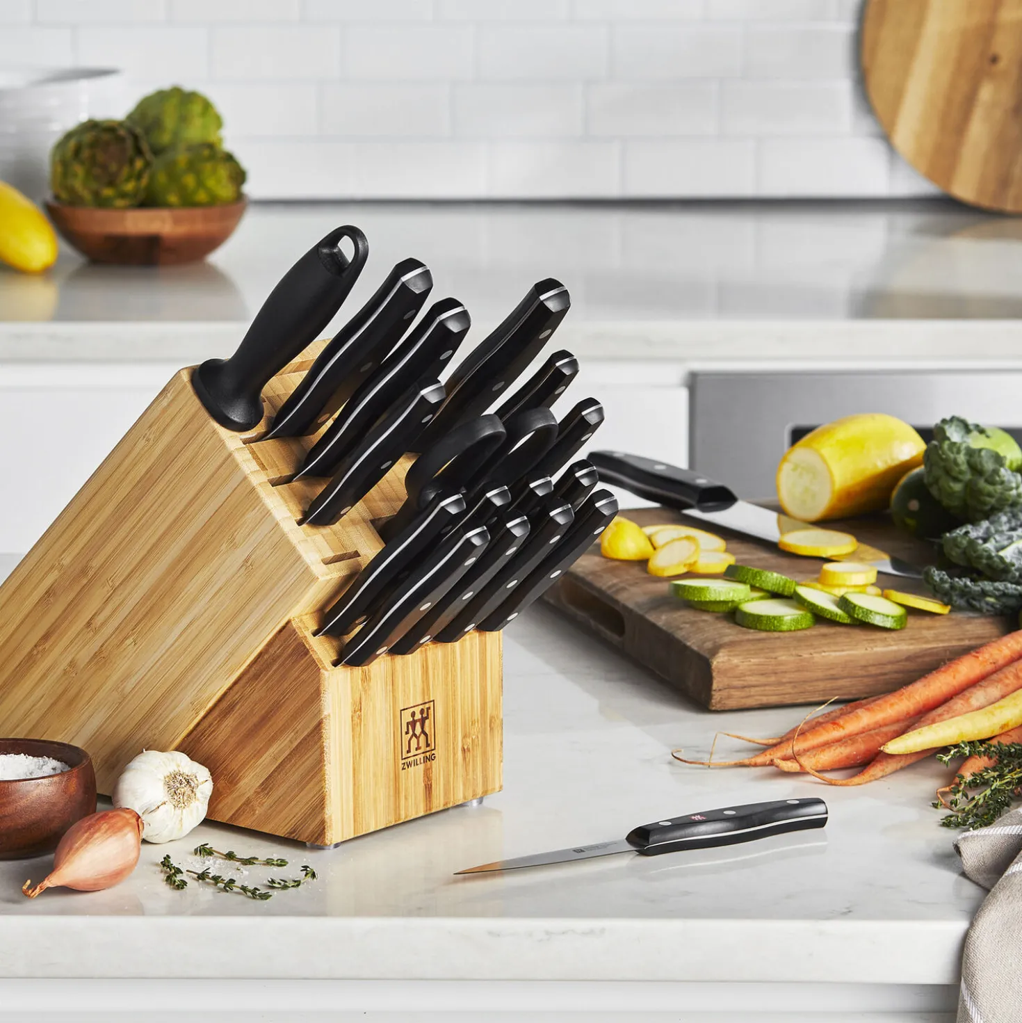 19-pc, Knife Block Set, natural