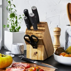 7-pc, Knife block set, natural