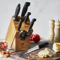 8-pc, Knife block set, natural