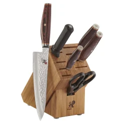 7-pc, Knife block set, natural