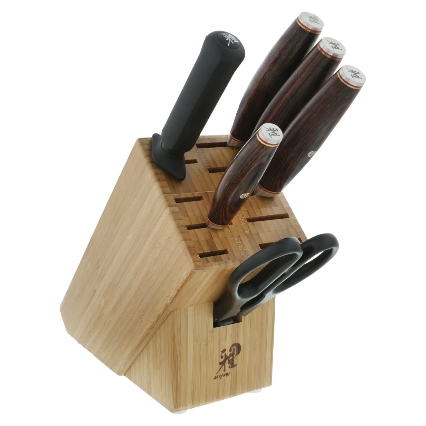 7-pc, Knife block set, natural