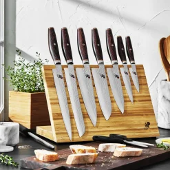 10-pc, Knife block set, natural