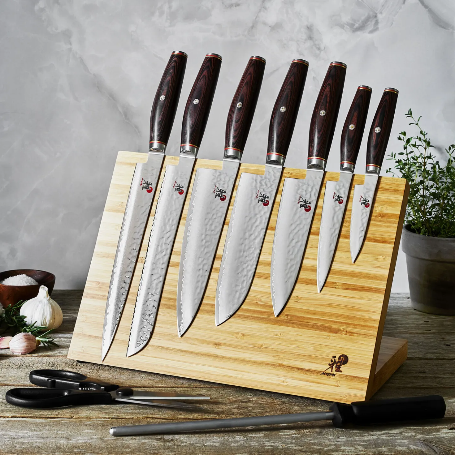 10-pc, Knife block set, natural