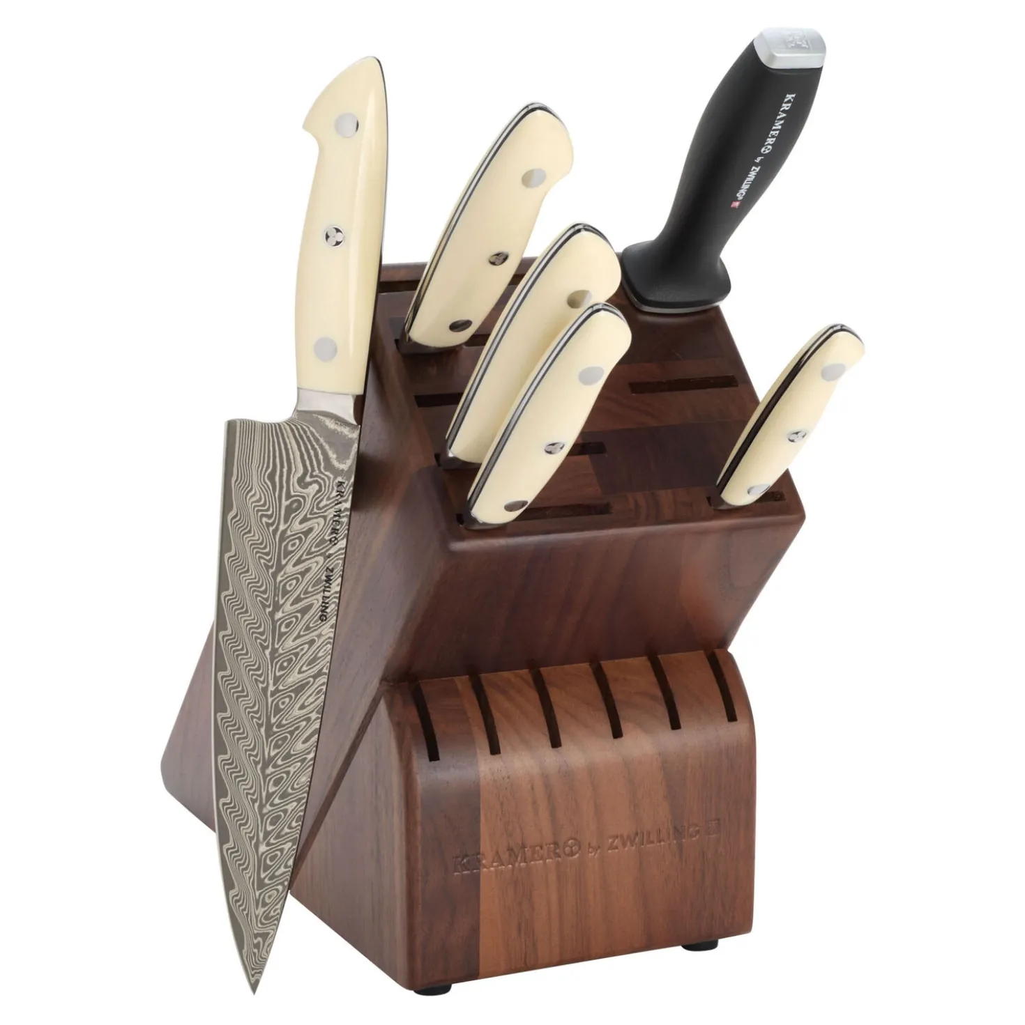 7-pc, Knife block set, pure-white