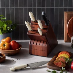 7-pc, Knife block set, pure-white