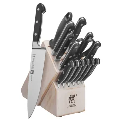 16-pc, Knife block set, rustic white