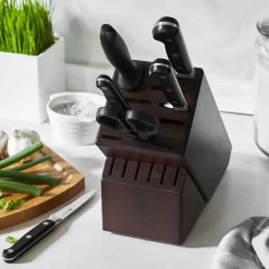 7-pc, Knife block set, walnut