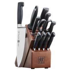 12-pc, Knife block set, walnut