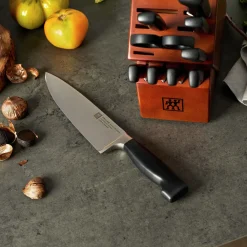 12-pc, Knife block set, walnut