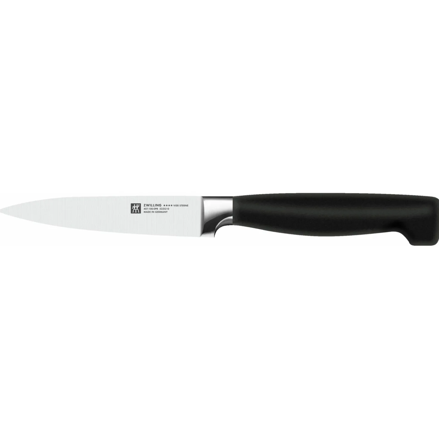 4-pc, Knife set with self-sharpening block, brown