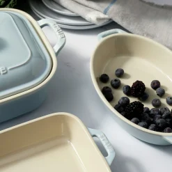 4-pc, Macaron Mixed Baking Dish Set, light blue