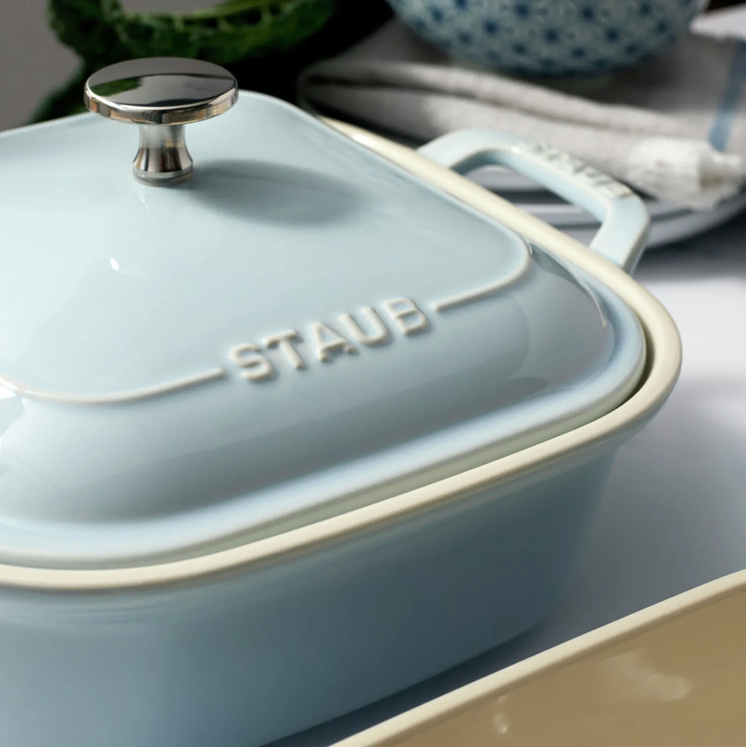 4-pc, Macaron Mixed Baking Dish Set, light blue