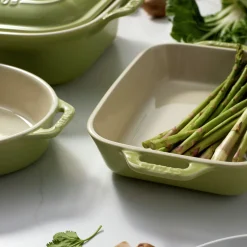4-pc, Macaron Mixed Baking Dish Set, light green
