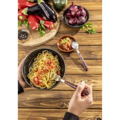 20-pc, Matte, Flatware Set, Cherry