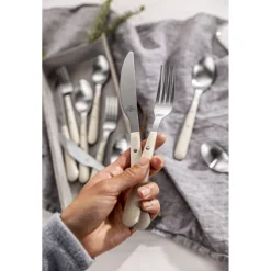 20-pc, Matte, Flatware Set, Cream