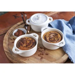 3-pc, Mini Round Dutch Oven Set, white