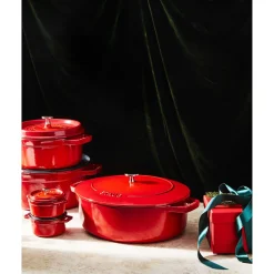 3-pc, Mini Round Dutch Oven Set, cherry