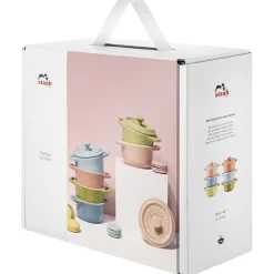6-pc, Mini Round Dutch Oven Set Macaron, mixed colors