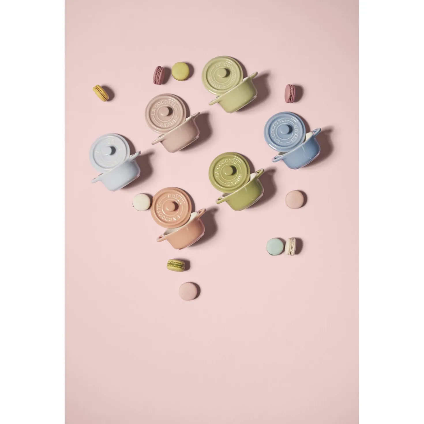 6-pc, Mini Round Dutch Oven Set Macaron, mixed colors
