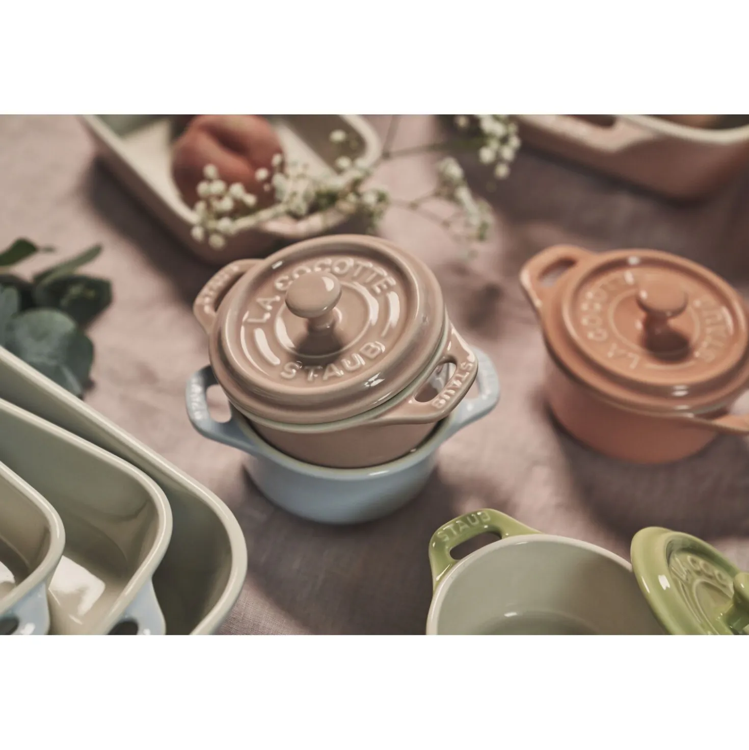 6-pc, Mini Round Dutch Oven Set Macaron, mixed colors