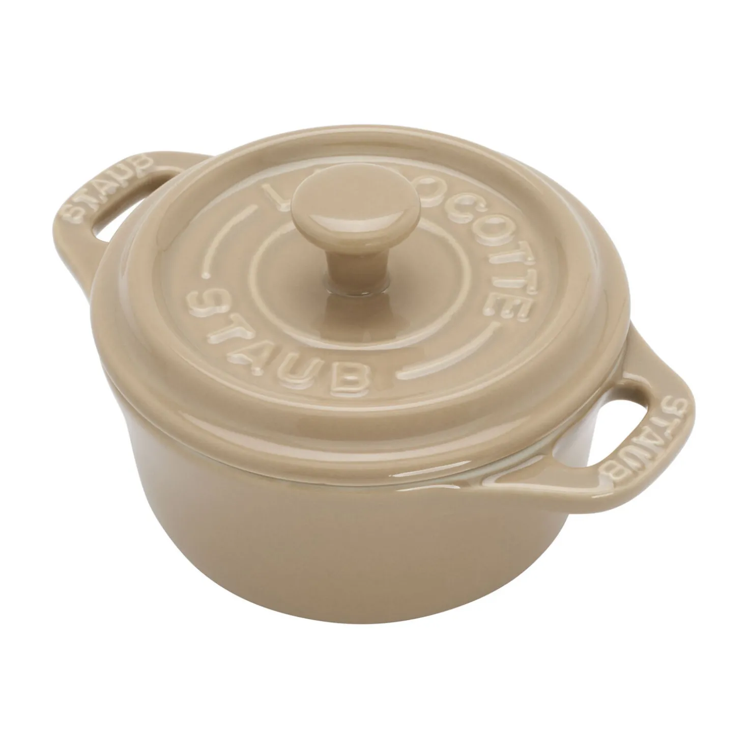 3-pc, Mini Round Dutch Oven Set, sesame