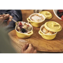 3-pc, Mini Round Dutch Oven Set, citron
