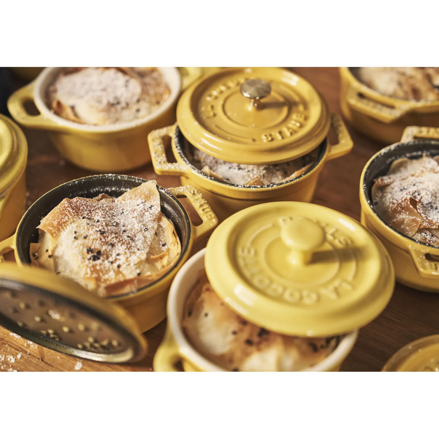 3-pc, Mini Round Dutch Oven Set, citron