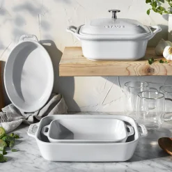5-pc, Mixed Baking Dish Set, white