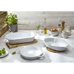 3-pc, Mixed Baking Dish Set, white