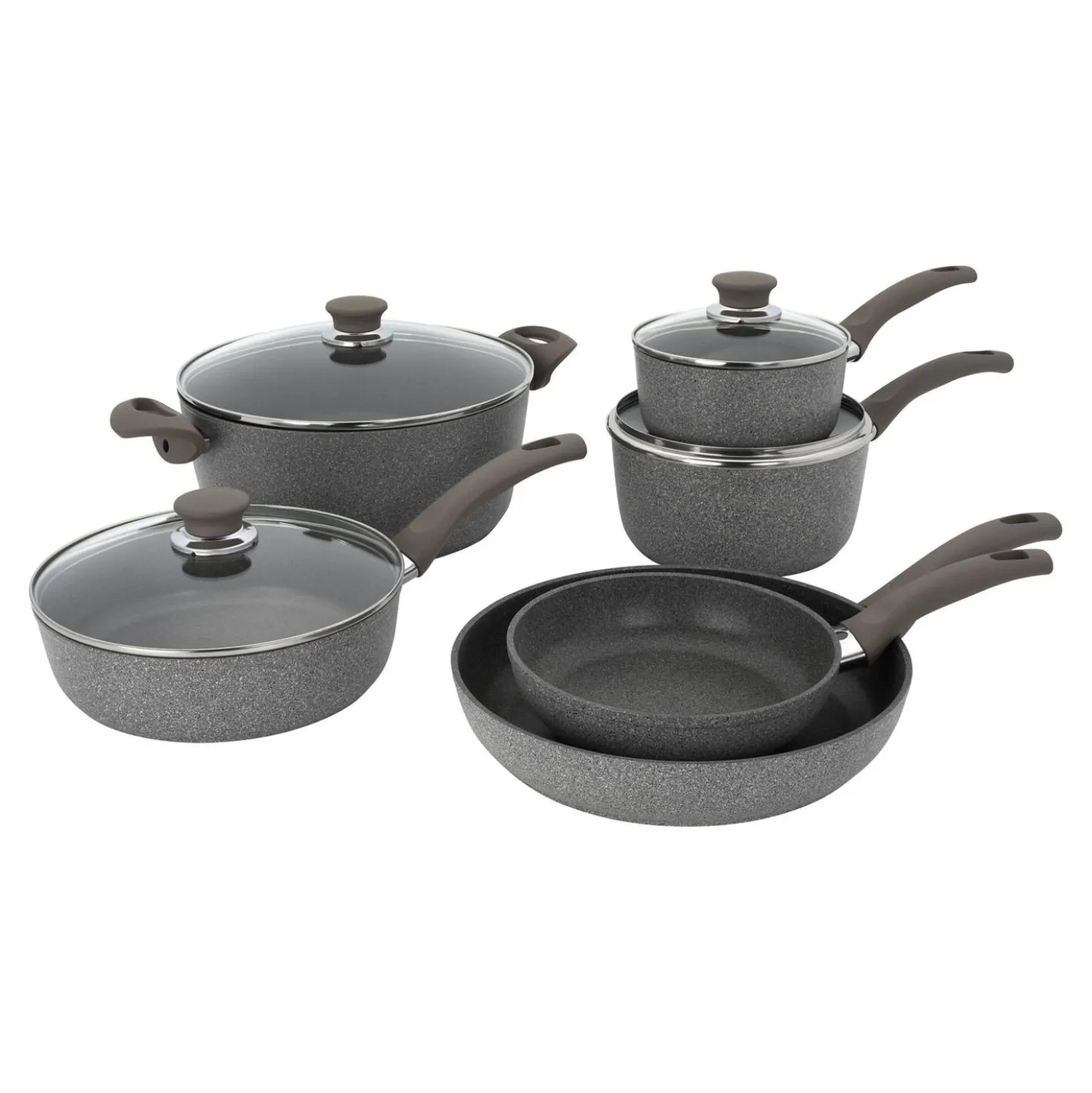 10-pc, Non-stick, Pots And Pans Set