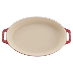 2-pc, Oval Baking Dish Set, cherry