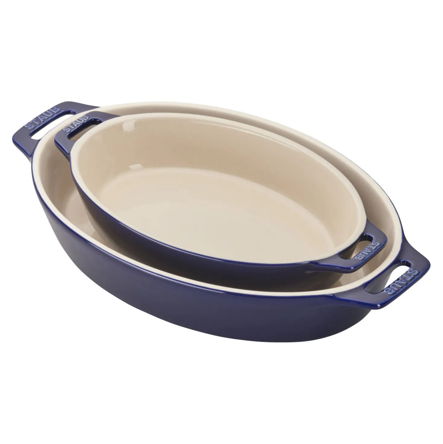 2-pc, Oval Baking Dish Set, dark blue