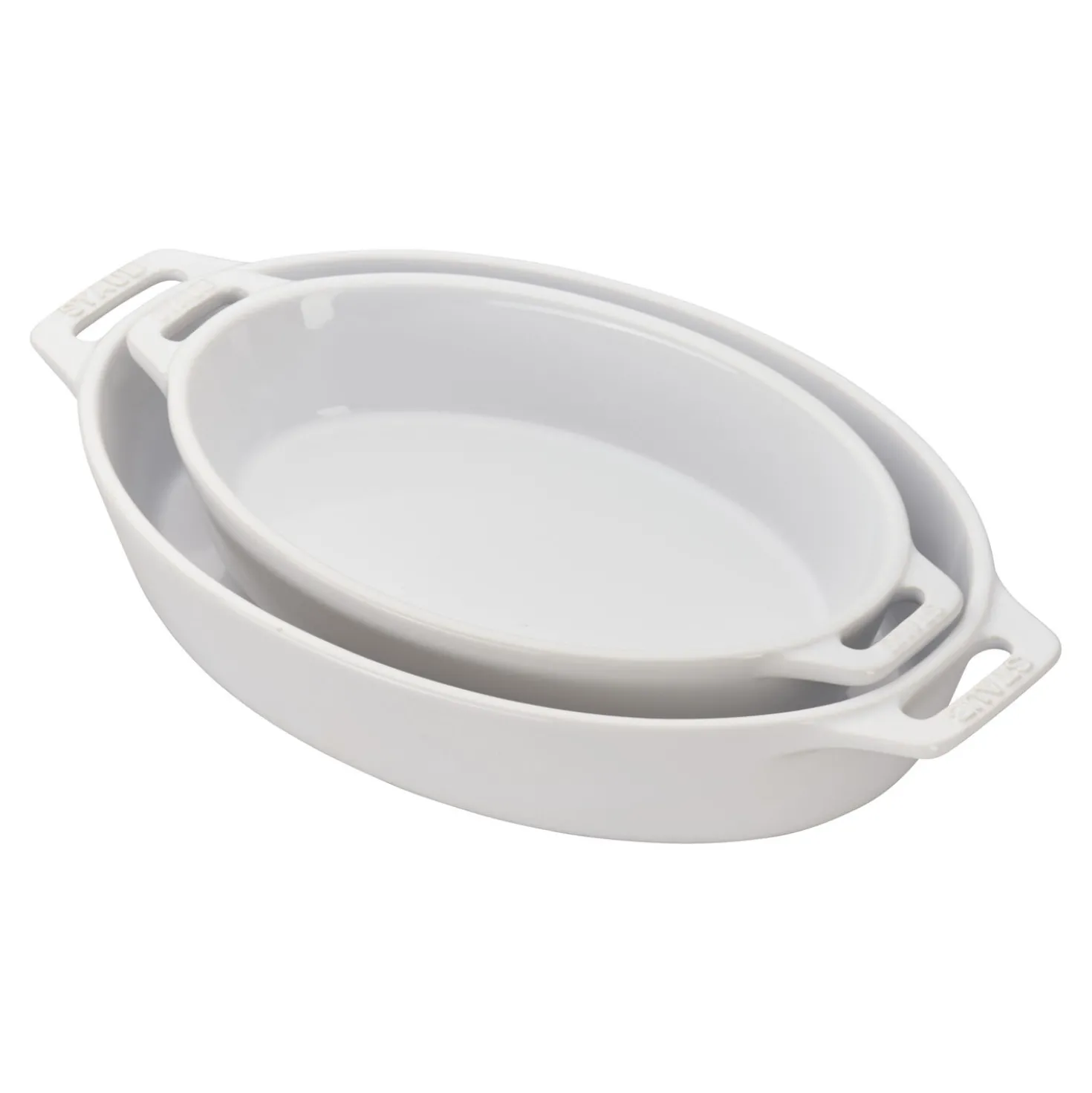 2-pc, Oval Baking Dish Set, white