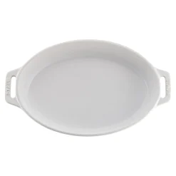 2-pc, Oval Baking Dish Set, white