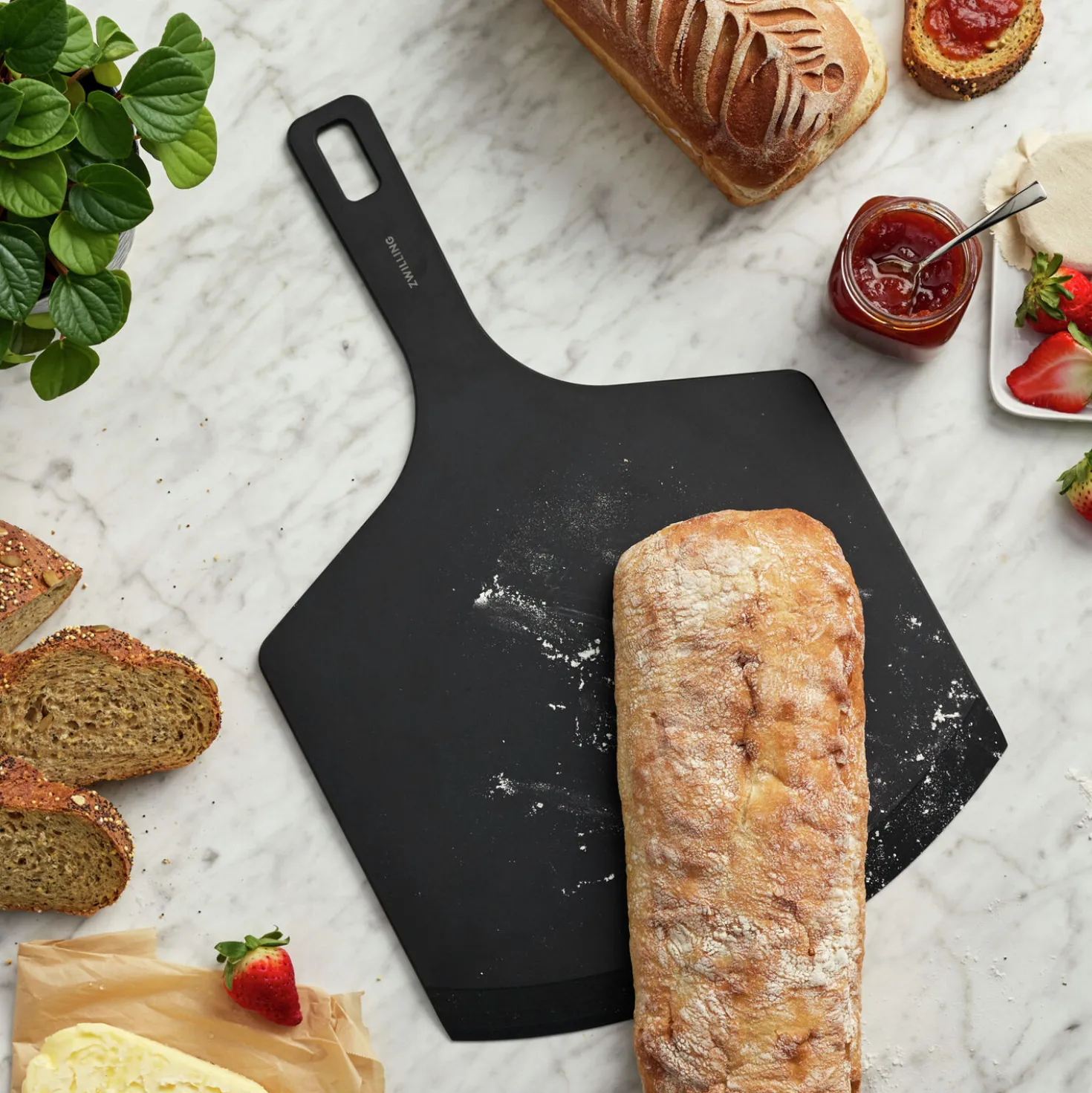 2-pc Pizza Peel And Cutter Set, Fiber Wood
