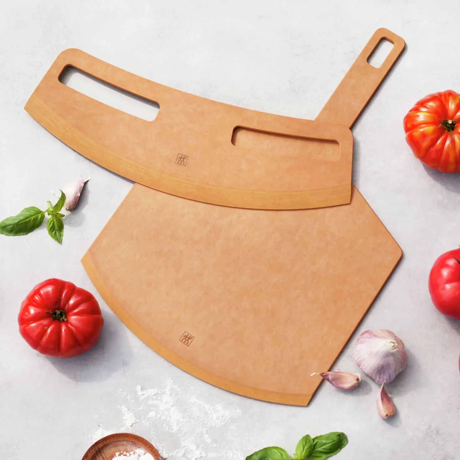 2-pc Pizza Peel And Cutter Set, Fiber Wood