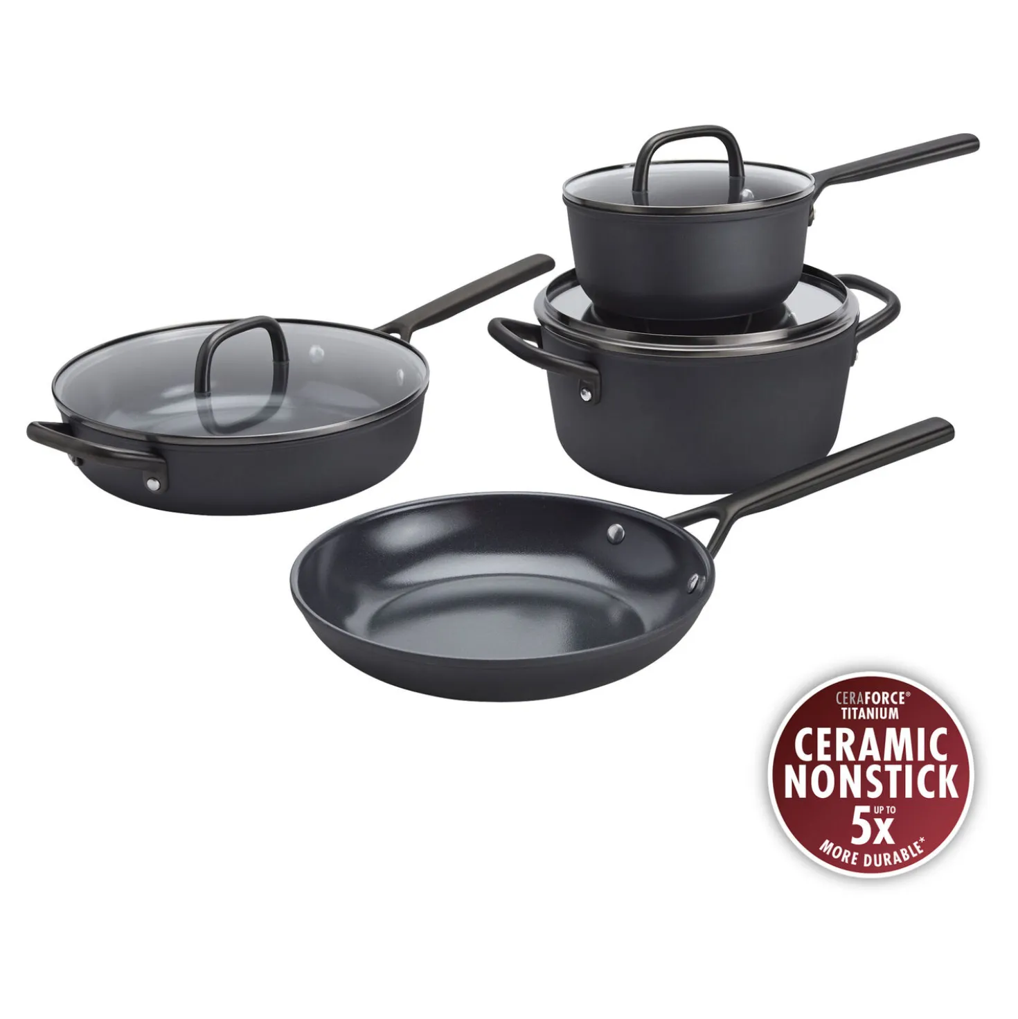 7-pc, Pots And Pans Set