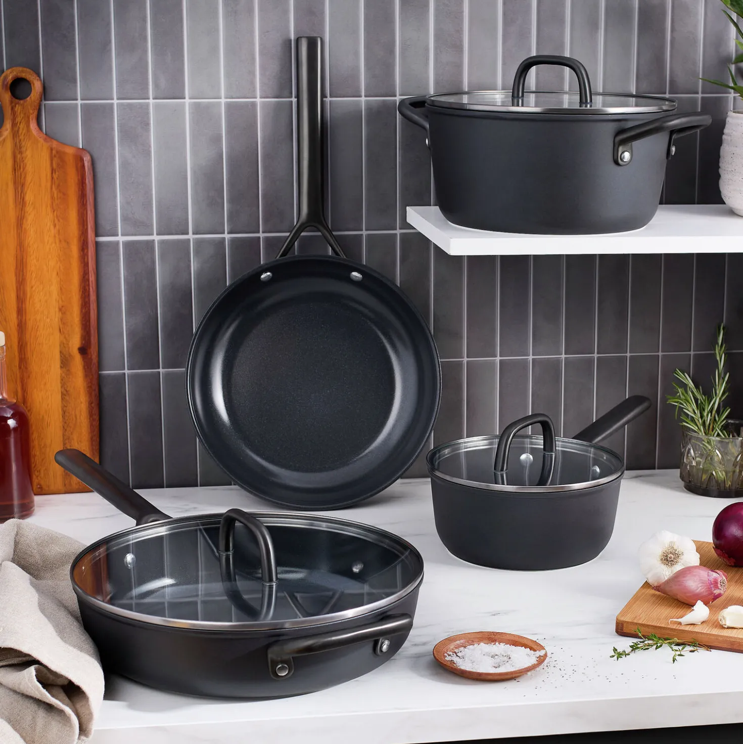 7-pc, Pots And Pans Set