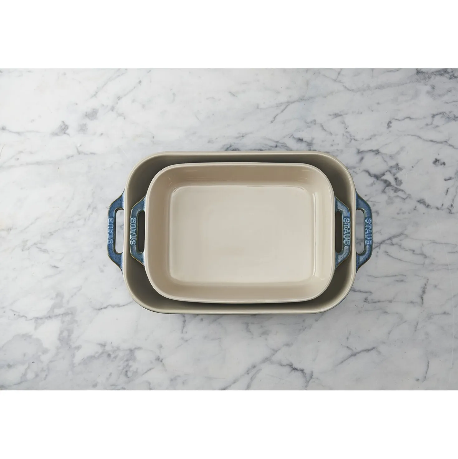 2-pc, Rectangular Baking Dish Set, rustic turquoise