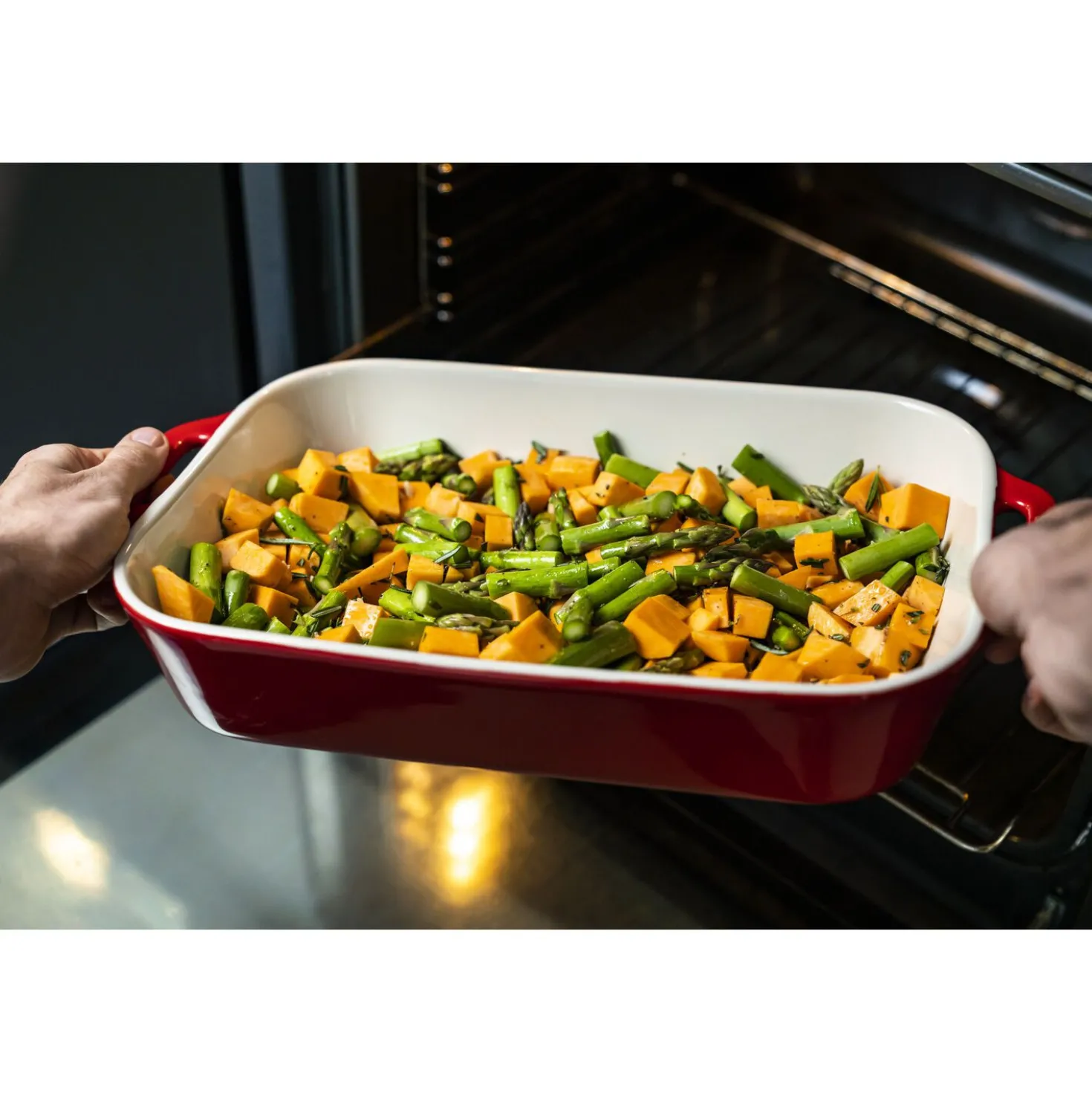 3-pc, Rectangular Baking Dish Set, cherry