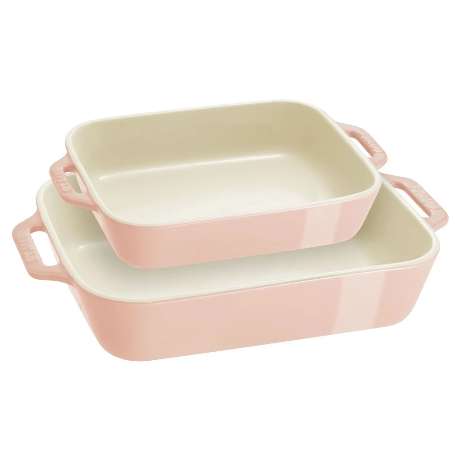 2-pc, Rectangular Baking Dish Set Macaron, light pink